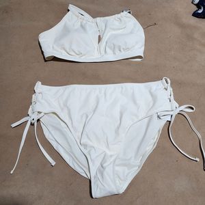 Plus Size Cream Swimsuit